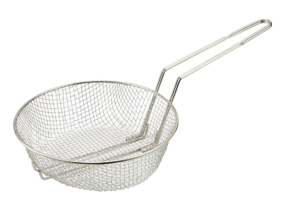 Winco Nickel Plated Steel Culinary Basket - Various Sizes - Omni Food Equipment