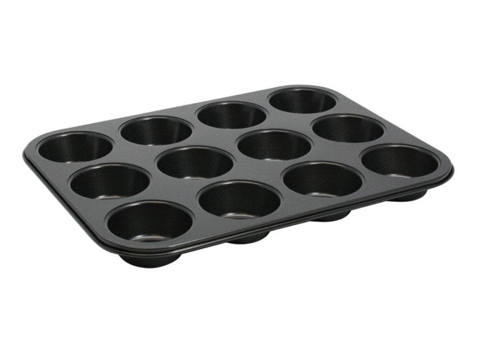Winco Non-Stick Carbon Steel 12 Cup Muffin Pan - Omni Food Equipment