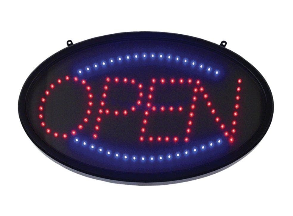 Winco Oval “Open” LED Sign - Omni Food Equipment