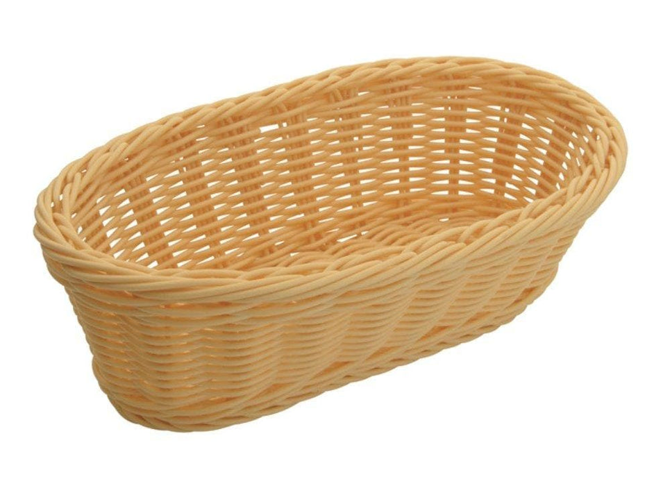Winco Oval Solid Cord Poly Woven Basket (Pack of 6) - Various Colours - Omni Food Equipment
