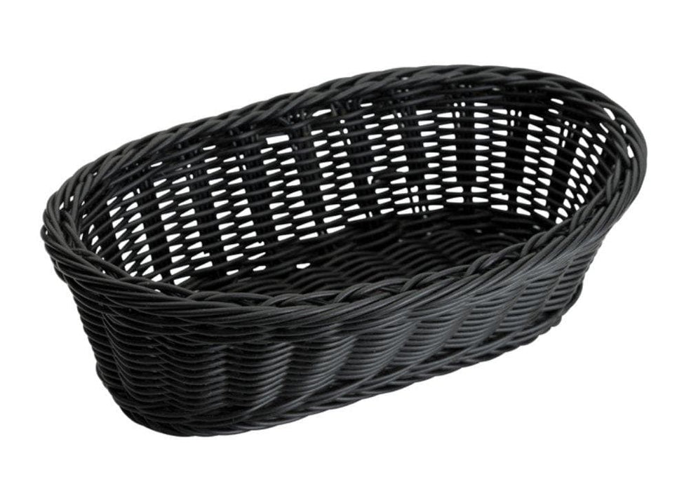 Winco Oval Solid Cord Poly Woven Basket (Pack of 6) - Various Colours - Omni Food Equipment