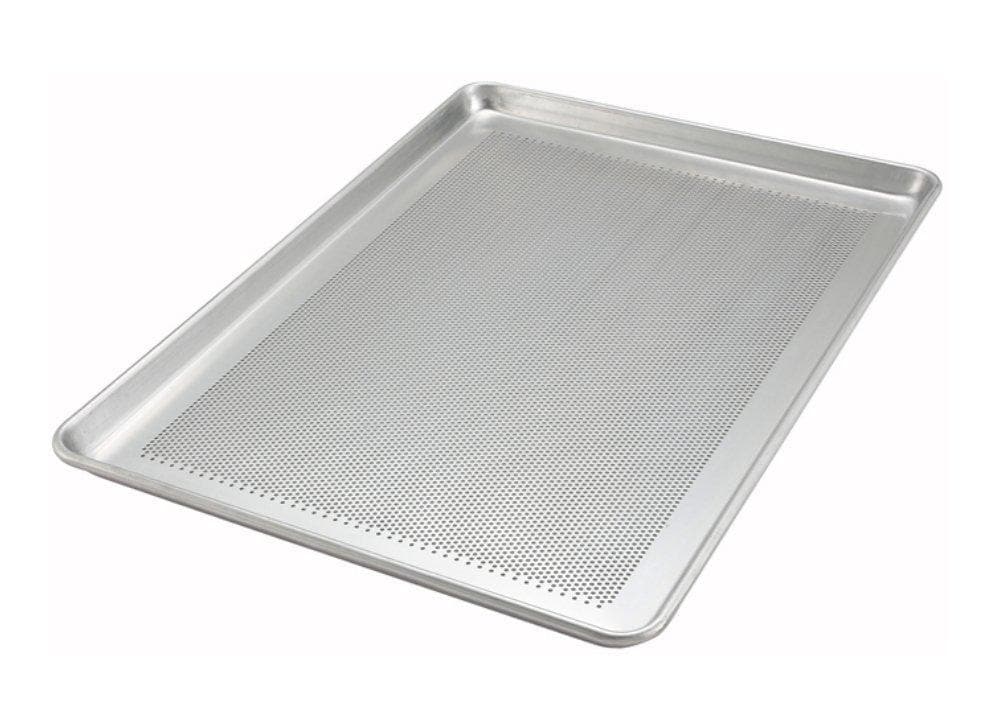 Winco Perforated 18 Gauge Aluminum Sheet Pan - Various Sizes - Omni Food Equipment
