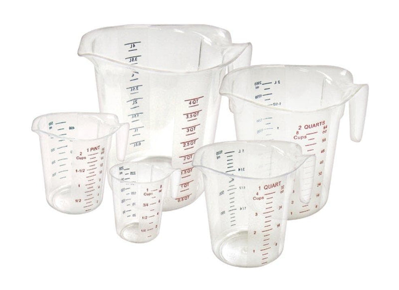 Winco Polycarbonate Measuring Cup With Colour Graduations - Various Sizes - Omni Food Equipment