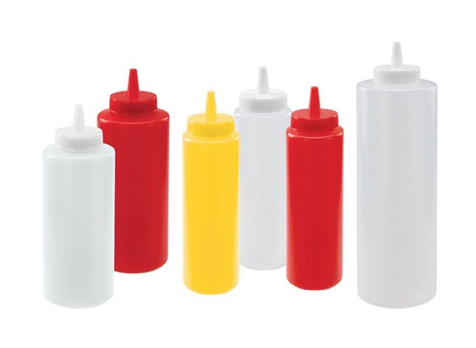 Winco Regular Squeeze Bottles (Pack of 6) - Various Sizes - Omni Food Equipment