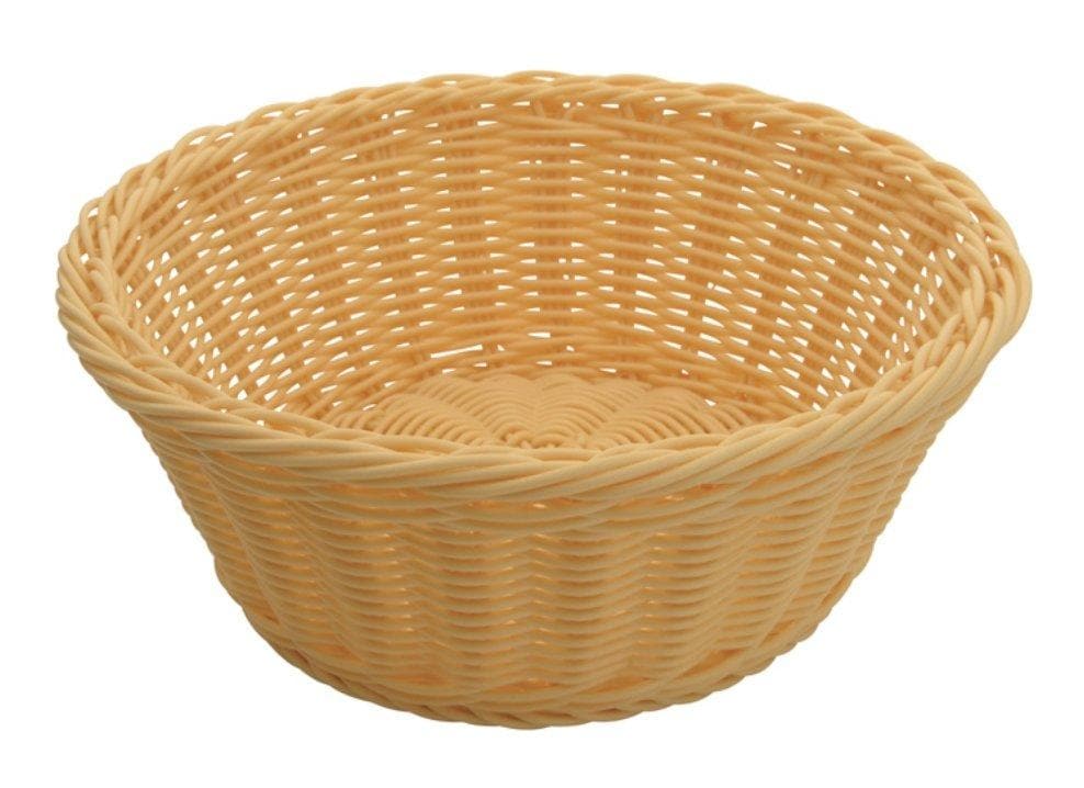 Winco Round Solid Cord Poly Woven Basket (Pack of 12) - Various Colours - Omni Food Equipment