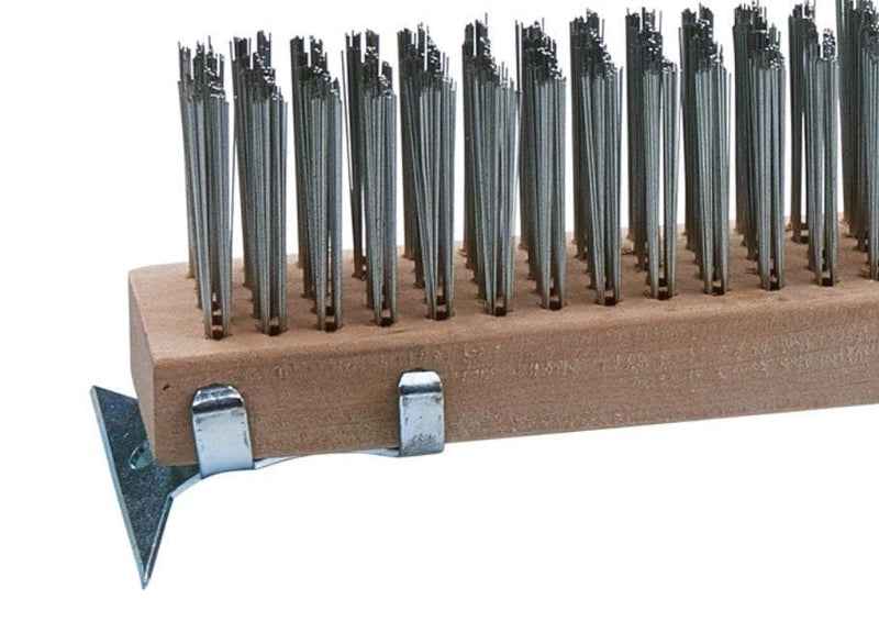 Winco Scratch Brush with Wire Bristles - Omni Food Equipment