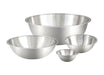 Winco Shallow Stainless Steel Heavy-Duty Mixing Bowl - Various Sizes - Omni Food Equipment
