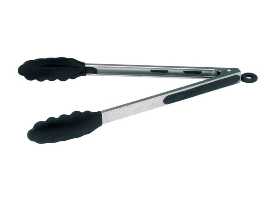 Winco Silicone Grip Stainless Steel Utility Tongs With Lock - Various Sizes - Omni Food Equipment