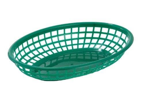 Winco Small Oval Fast Food Basket (Pack of 12) - Various Colours - Omni Food Equipment