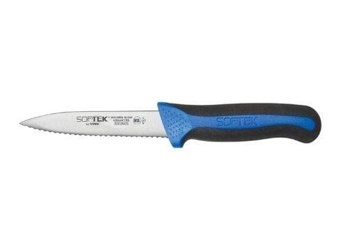 Winco Sof-Tek™ 3 1/2″ Serrated Paring Knife, 2-Pieces/Pack - Omni Food Equipment