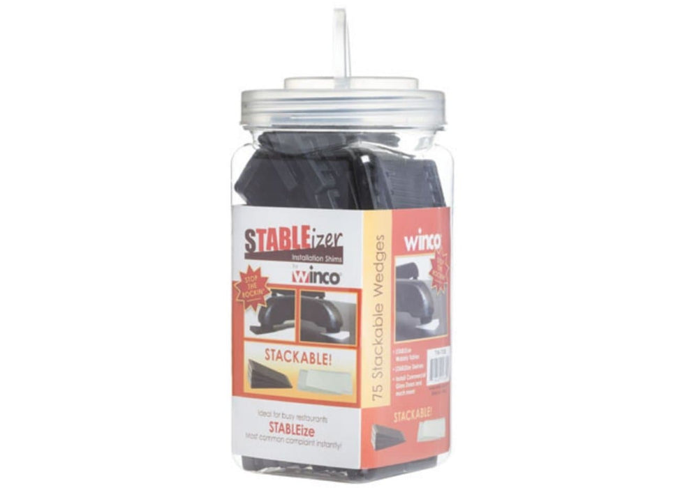 Winco sTABLEizer Plastic Table Wedges/Shims - Pack of 75 - Omni Food Equipment