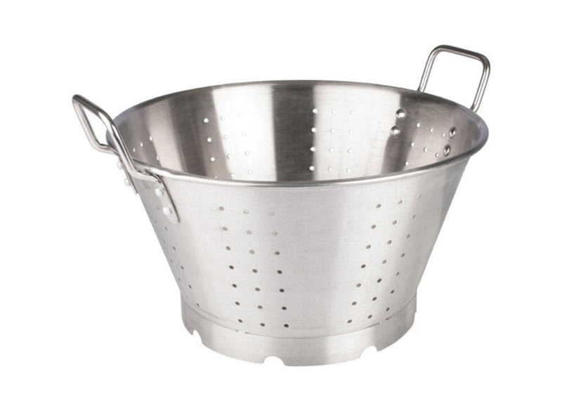 Winco Stainless Steel Colander With Handles And Base - Omni Food Equipment