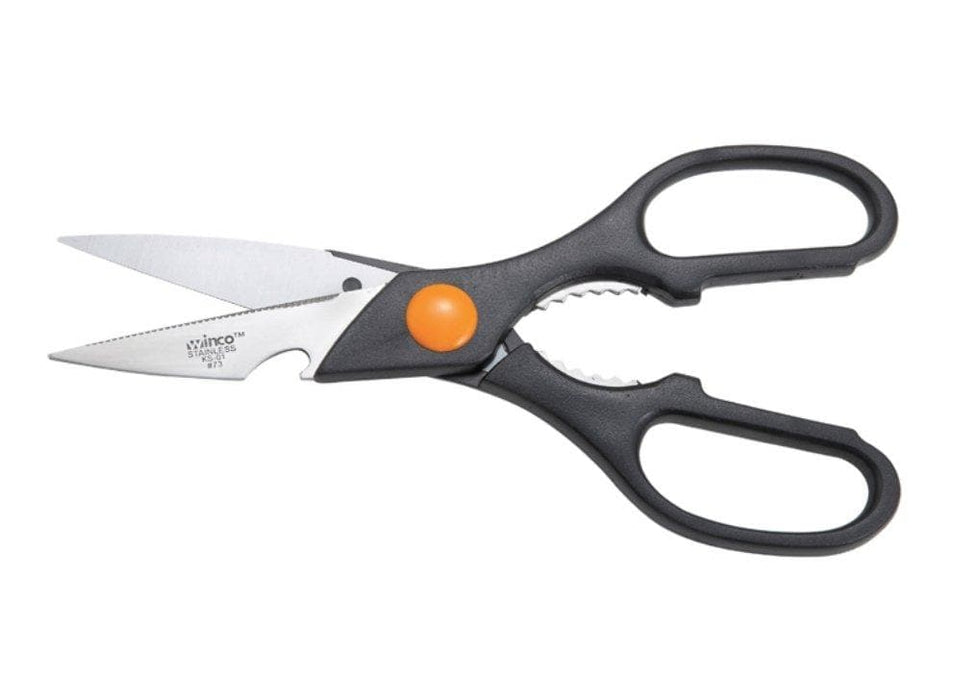 Winco Stainless Steel Kitchen Shears With Plastic Handle - Omni Food Equipment