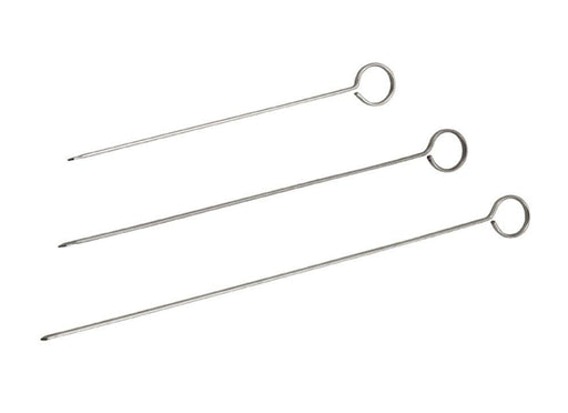 Winco Stainless Steel Oval Skewers (Pack of 12) - Various Sizes - Omni Food Equipment
