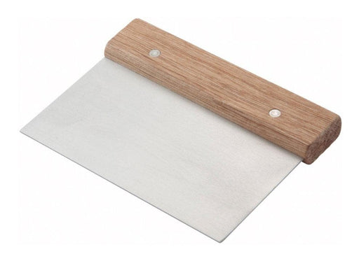 Winco Stainless Steel Scraper With Wooden Handle - Omni Food Equipment