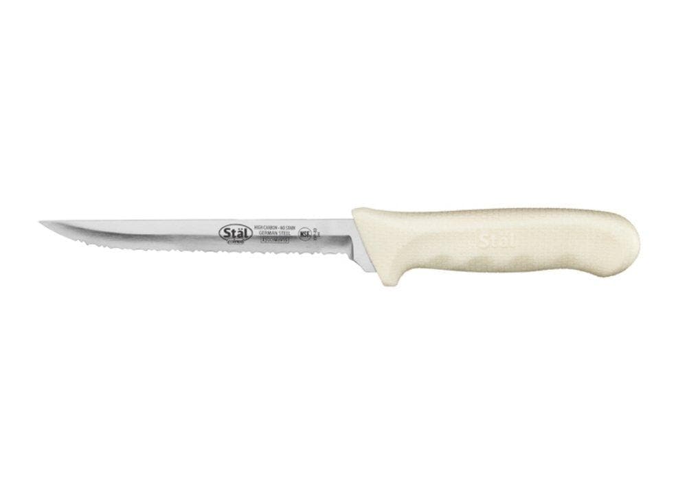 Winco Stäl 6″ Utility Knife, Wavy Edge - Omni Food Equipment