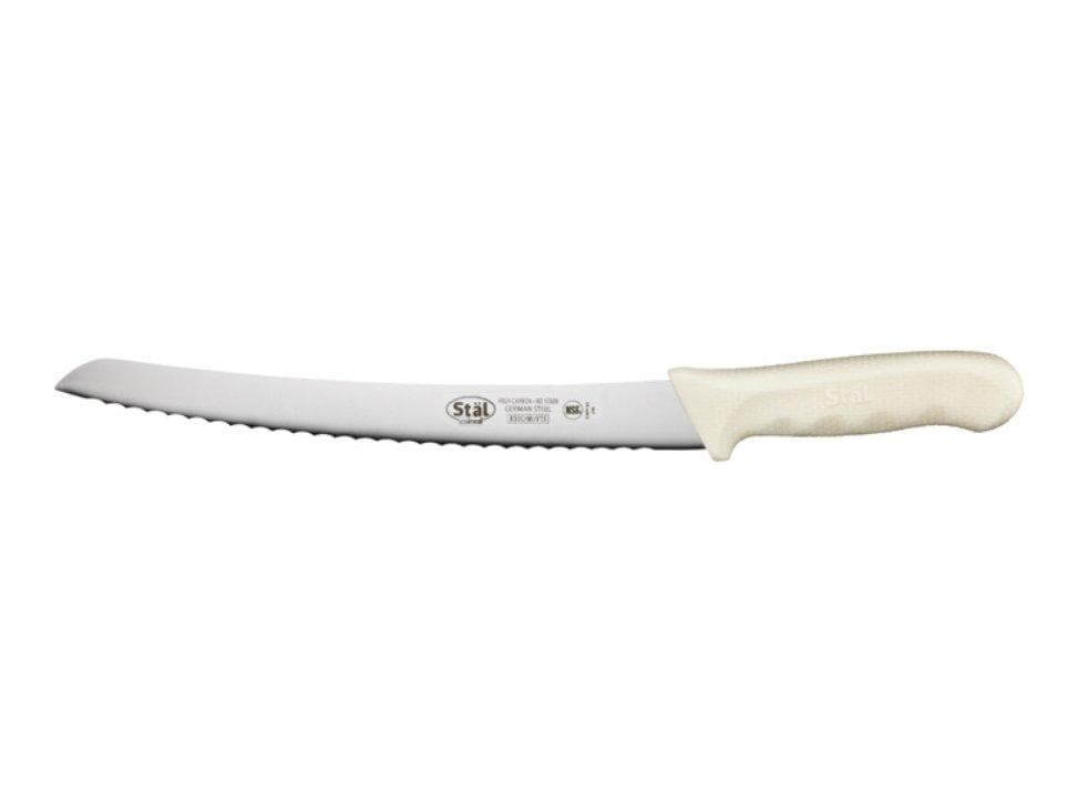 Winco Stäl 9 1/2″ Bread Knife, Curved - Omni Food Equipment