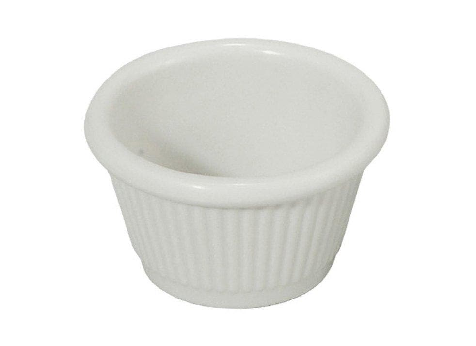 Winco White Fluted Ramekins (Pack of 12) - Various Sizes - Omni Food Equipment