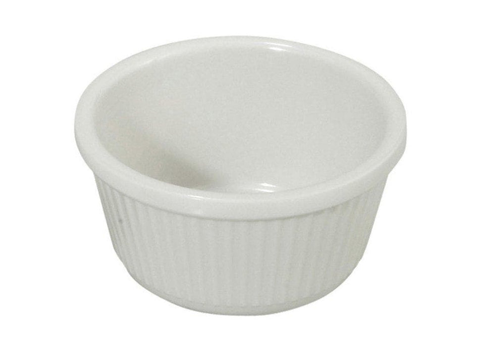 Winco White Fluted Ramekins (Pack of 12) - Various Sizes - Omni Food Equipment