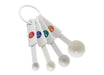 Winco White Plastic Measuring Spoon Set (Set of 4) - Omni Food Equipment