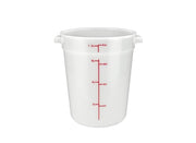 Winco White Polypropylene Round Storage Container - Various Sizes - Omni Food Equipment