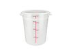 Winco White Polypropylene Round Storage Container - Various Sizes - Omni Food Equipment