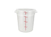 Winco White Polypropylene Round Storage Container - Various Sizes - Omni Food Equipment