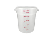 Winco White Polypropylene Round Storage Container - Various Sizes - Omni Food Equipment