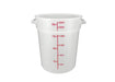 Winco White Polypropylene Round Storage Container - Various Sizes - Omni Food Equipment