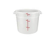 Winco White Polypropylene Round Storage Container - Various Sizes - Omni Food Equipment