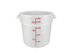 Winco White Polypropylene Round Storage Container - Various Sizes - Omni Food Equipment