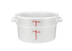 Winco White Polypropylene Round Storage Container - Various Sizes - Omni Food Equipment