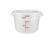 Winco White Polypropylene Round Storage Container - Various Sizes - Omni Food Equipment