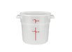 Winco White Polypropylene Round Storage Container - Various Sizes - Omni Food Equipment