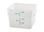 Winco White Polypropylene Square Storage Container - Various Sizes - Omni Food Equipment