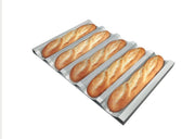 Winco Wide Aluminum Baguette Pan - 5 Slot - Omni Food Equipment
